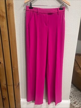 Express Women's Wide Leg Dress Pants - Fuchsia
